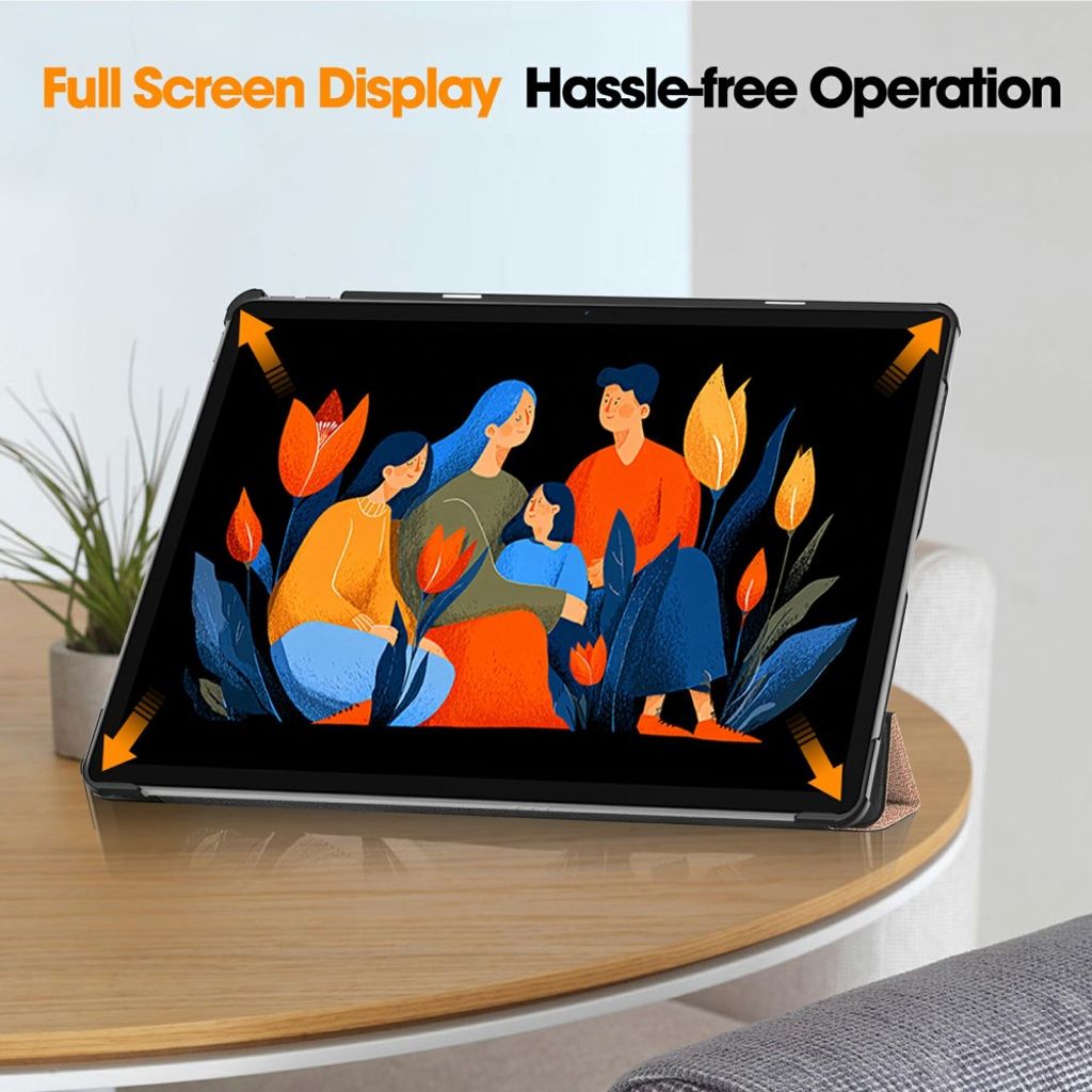 Lenovo Idea Tab Plus Etui med Tri-Fold støtte - Rose gull