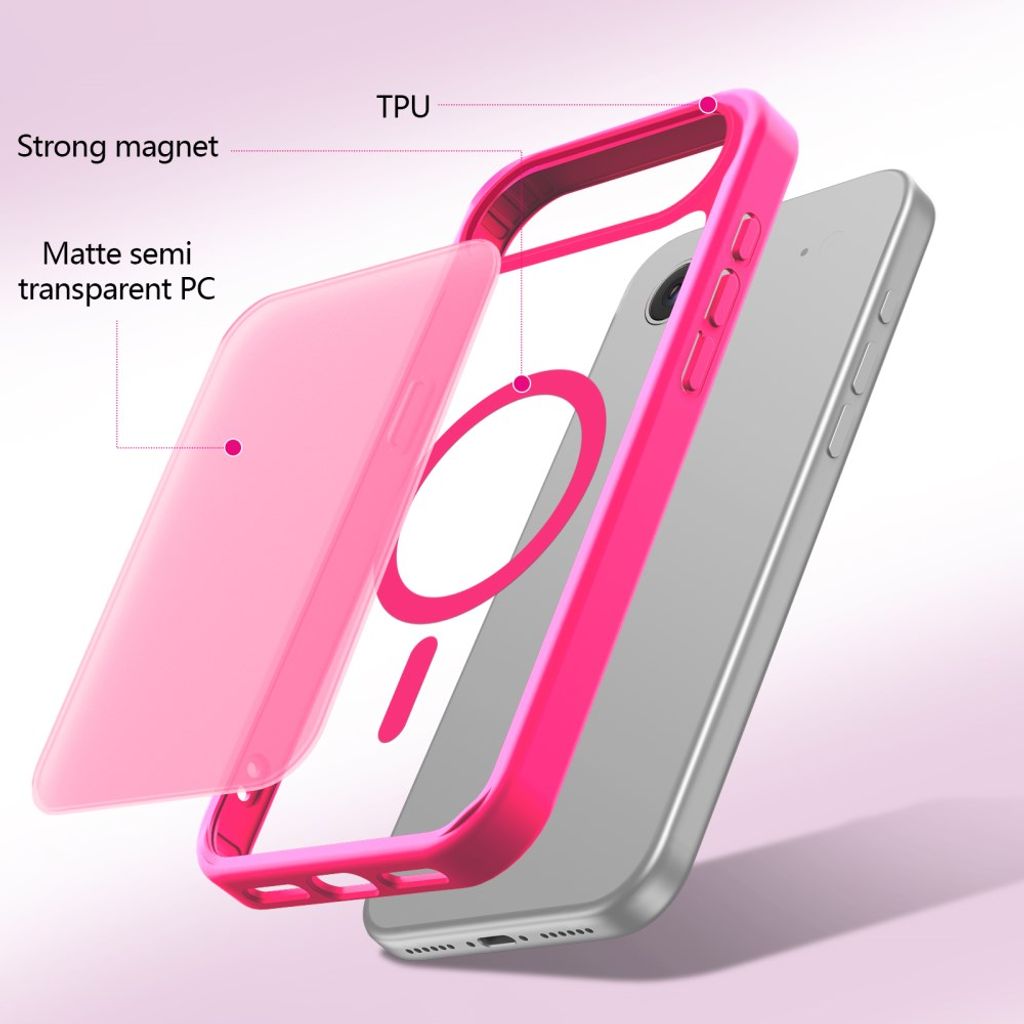 iPhone Air MagSafe Kuori Iskunkestävä - Vaaleanpunainen