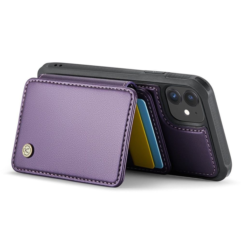 Jeehood iPhone 11 Skal med Avtagbar Magnetisk Kortväska – Lila