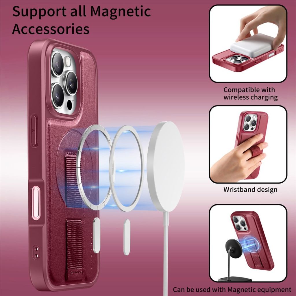 CASENEO iPhone 16 Pro Deksel med MagSafe - Rød