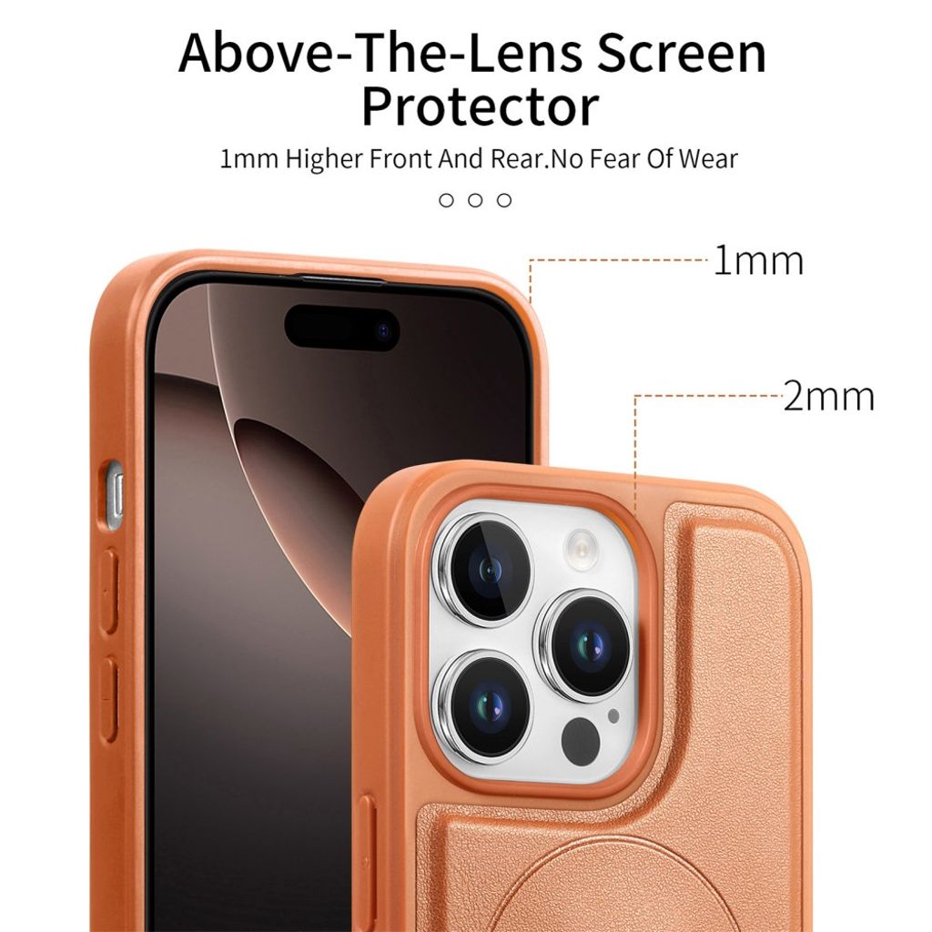 CASENO iPhone 14 Pro MagSafe Cover med remgreb – Brun