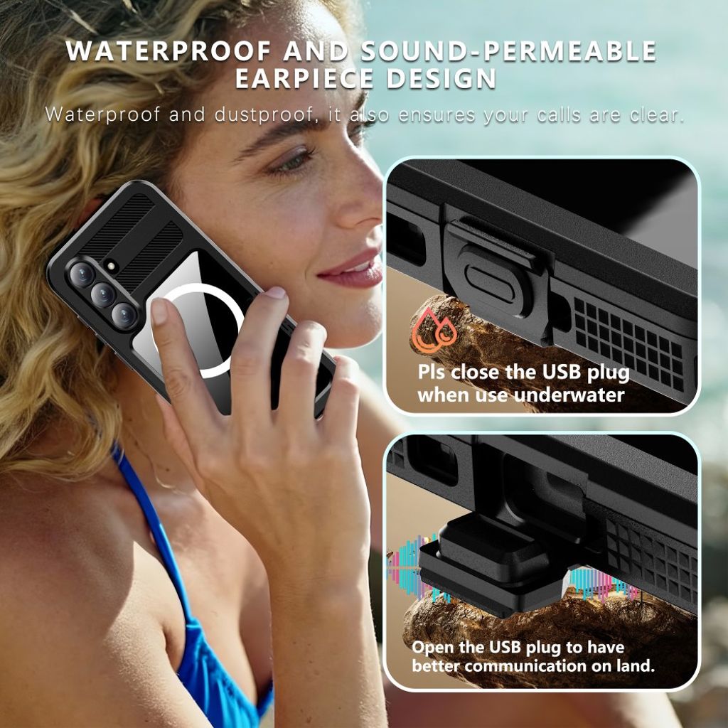 REDPEPPER Samsung Galaxy S26 Plus MagSafe-deksel - Gjennomsiktig/Svart