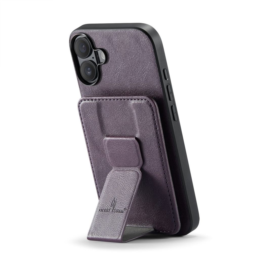 FIERRE SHANN iPhone 16 Case with Card slots - Purple