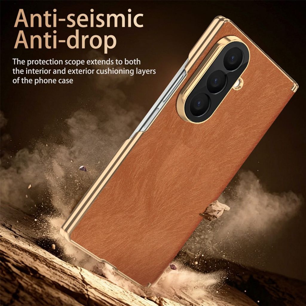 Samsung Galaxy Z Fold8 Ultra MagSafe Kuori PU-nahkaa - Ruskea