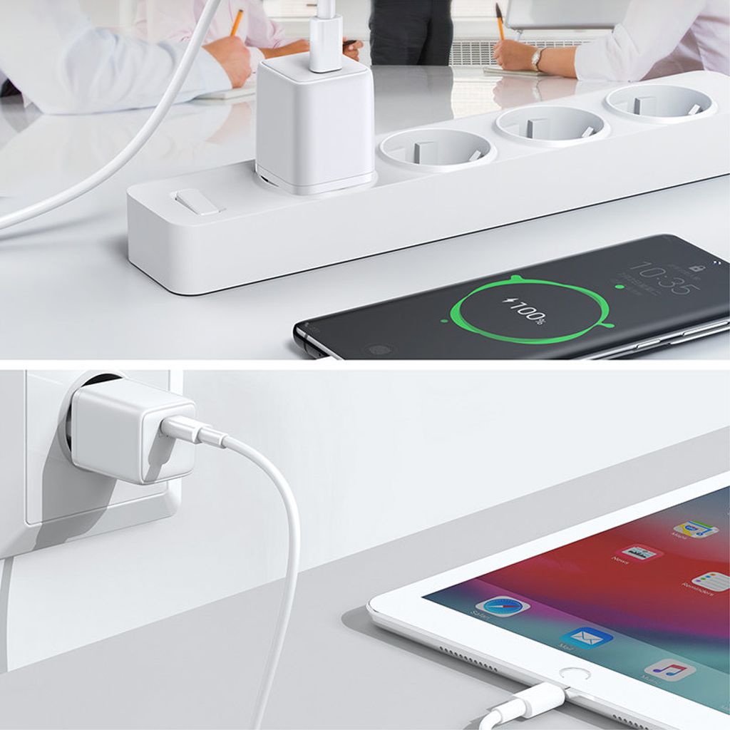 Joyroom snabb väggladdare USB-C 25W 3A vit