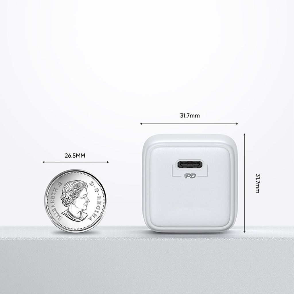 Joyroom snabb väggladdare USB-C 25W 3A vit