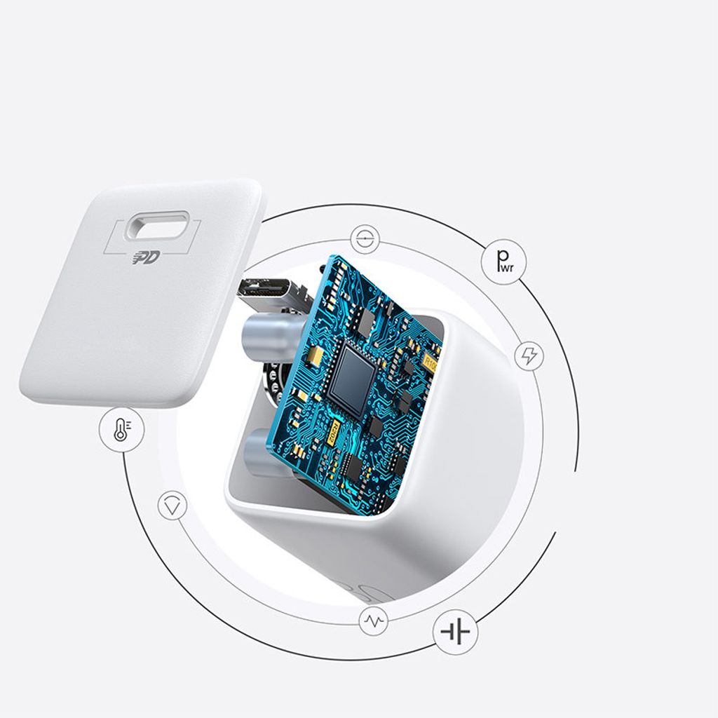 Joyroom snabb väggladdare USB-C 25W 3A vit