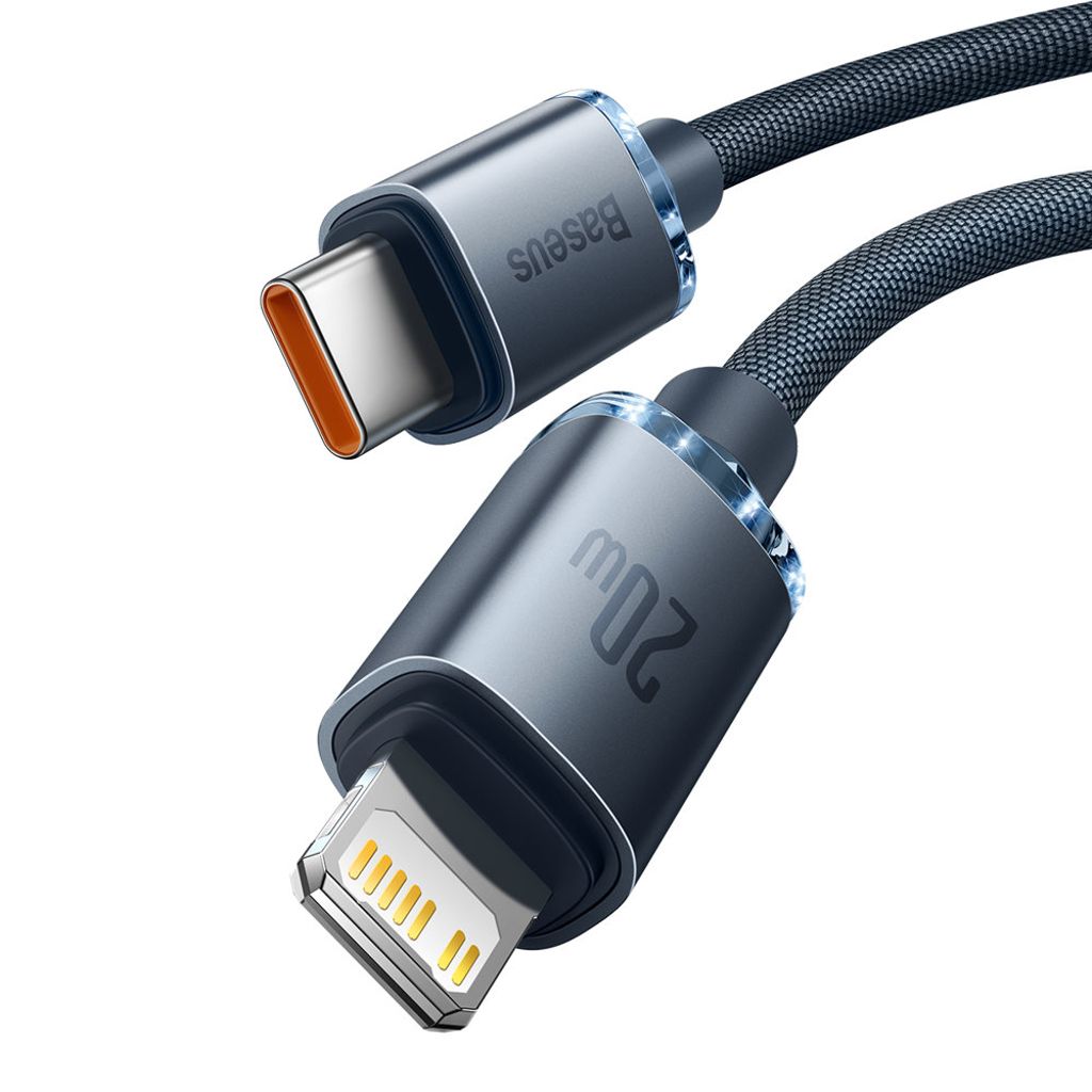 Baseus CAJY000301 Lightning til USB-C PD QC kabel 20W 2m – sort