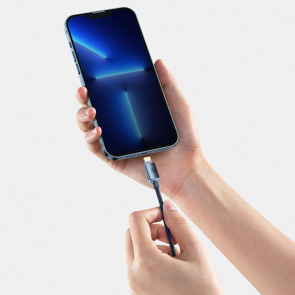 Baseus CAJY000301 Lightning til USB-C PD QC kabel 20W 2m – sort