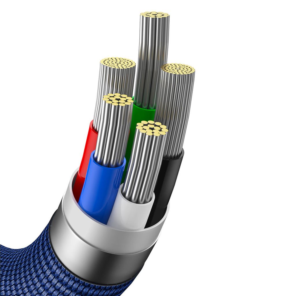 Baseus Lightning til USB-C PD kabel 2m - blå