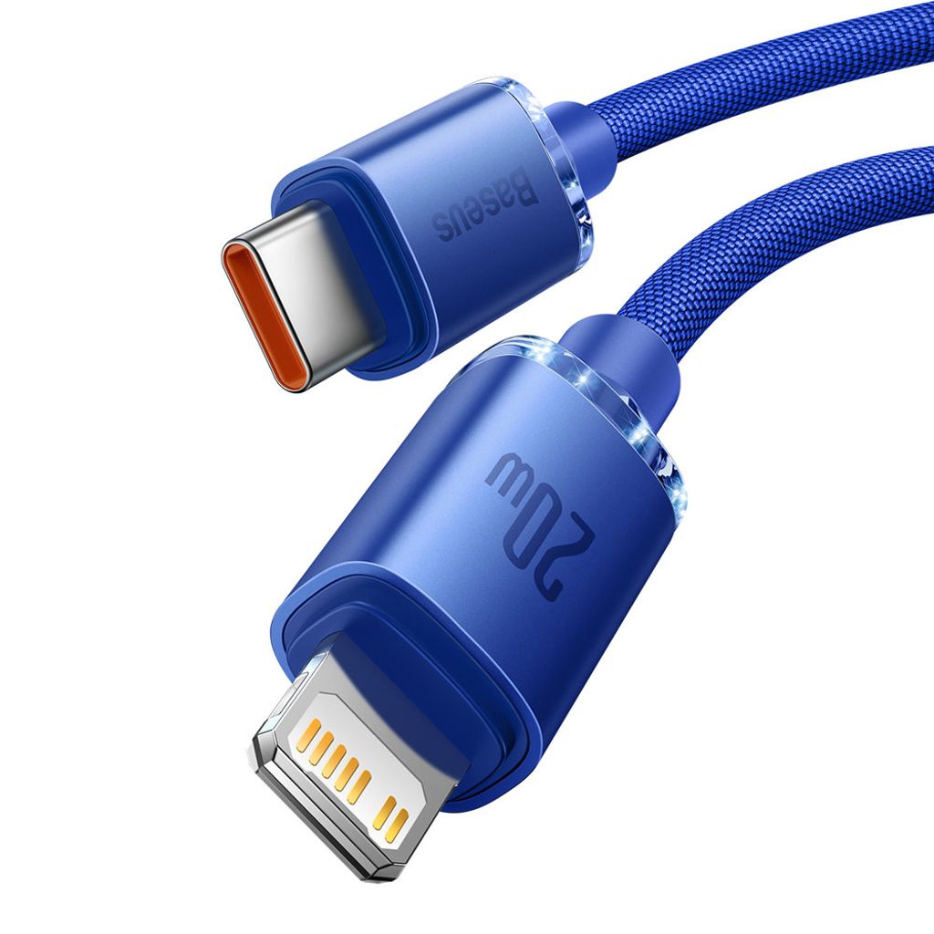 Baseus Lightning til USB-C PD kabel 2m - blå