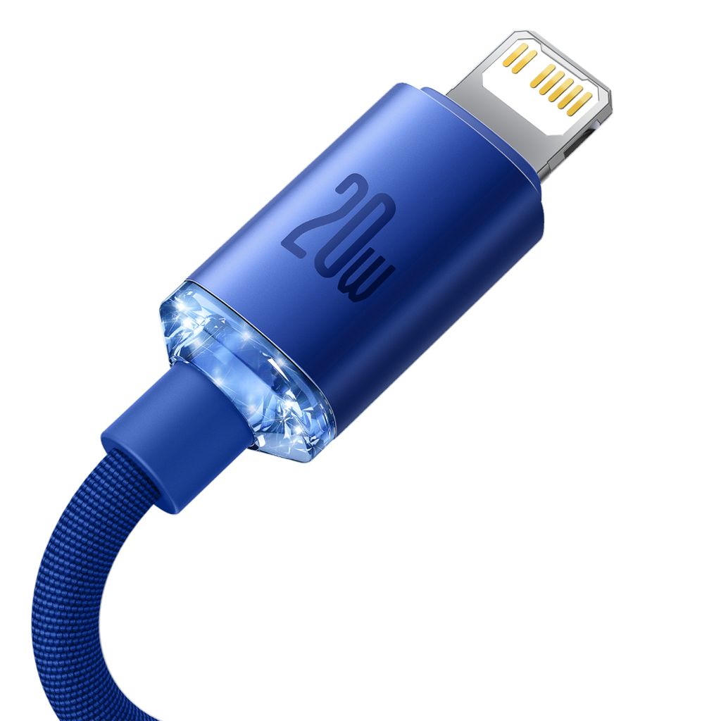 Baseus Lightning til USB-C PD kabel 2m - blå