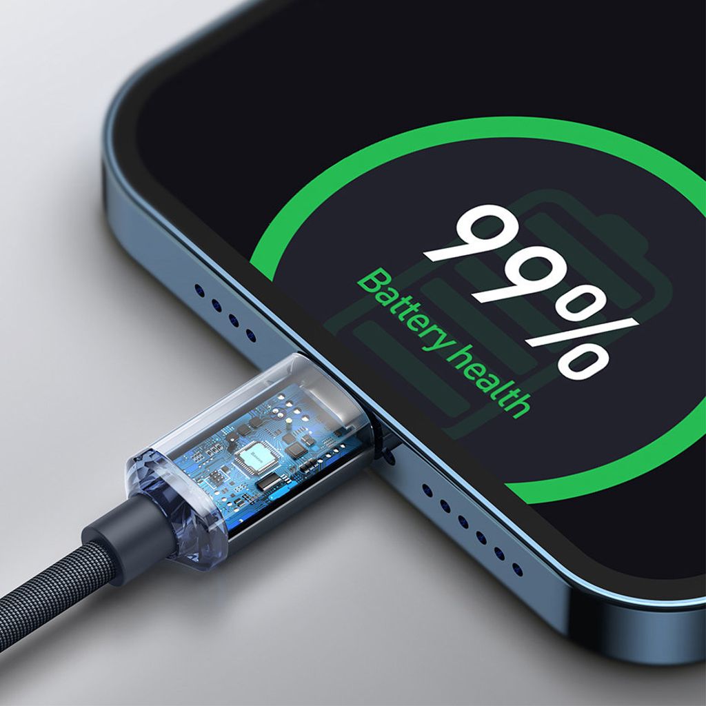 Baseus Lightning til USB-C PD kabel 2m - blå