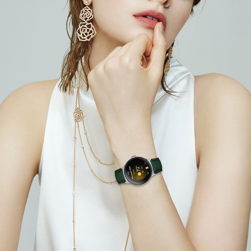 Google Pixel Watch 4 41 mm jne. kellonranneke nahkaa - vihreä