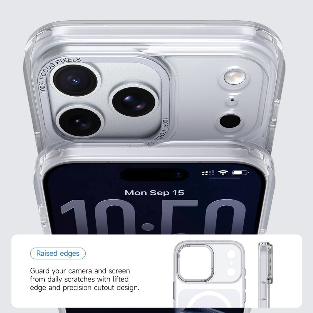 MagSafe-deksel til iPhone 18 Pro Max/17 Pro Max – sølv