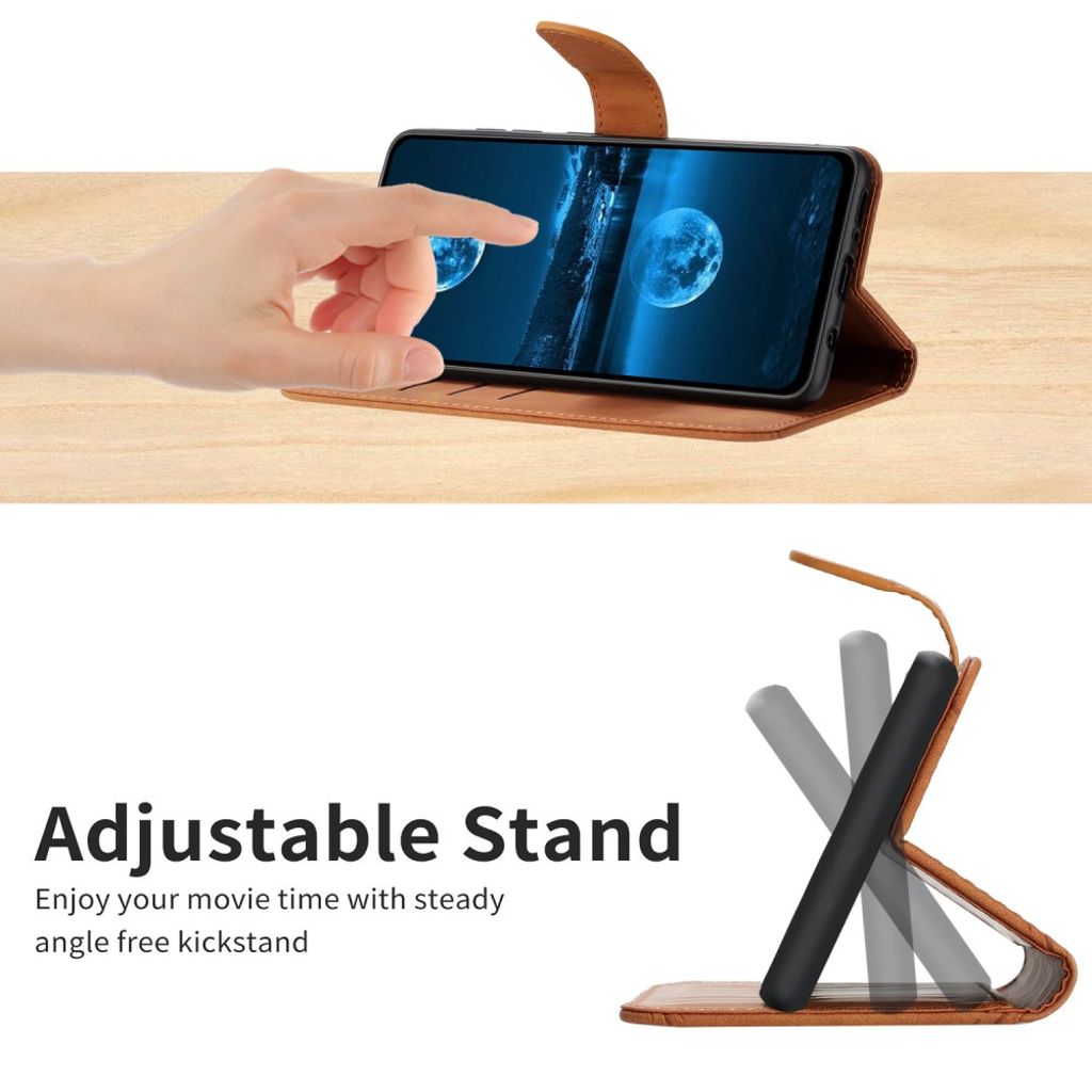 Motorola Edge 60 Neo 5G Lompakkokotelo Keinonahkaa – Ruskea