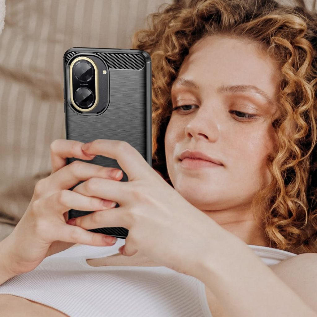 Xiaomi Redmi A5 4G case with carbon fiber texture - black