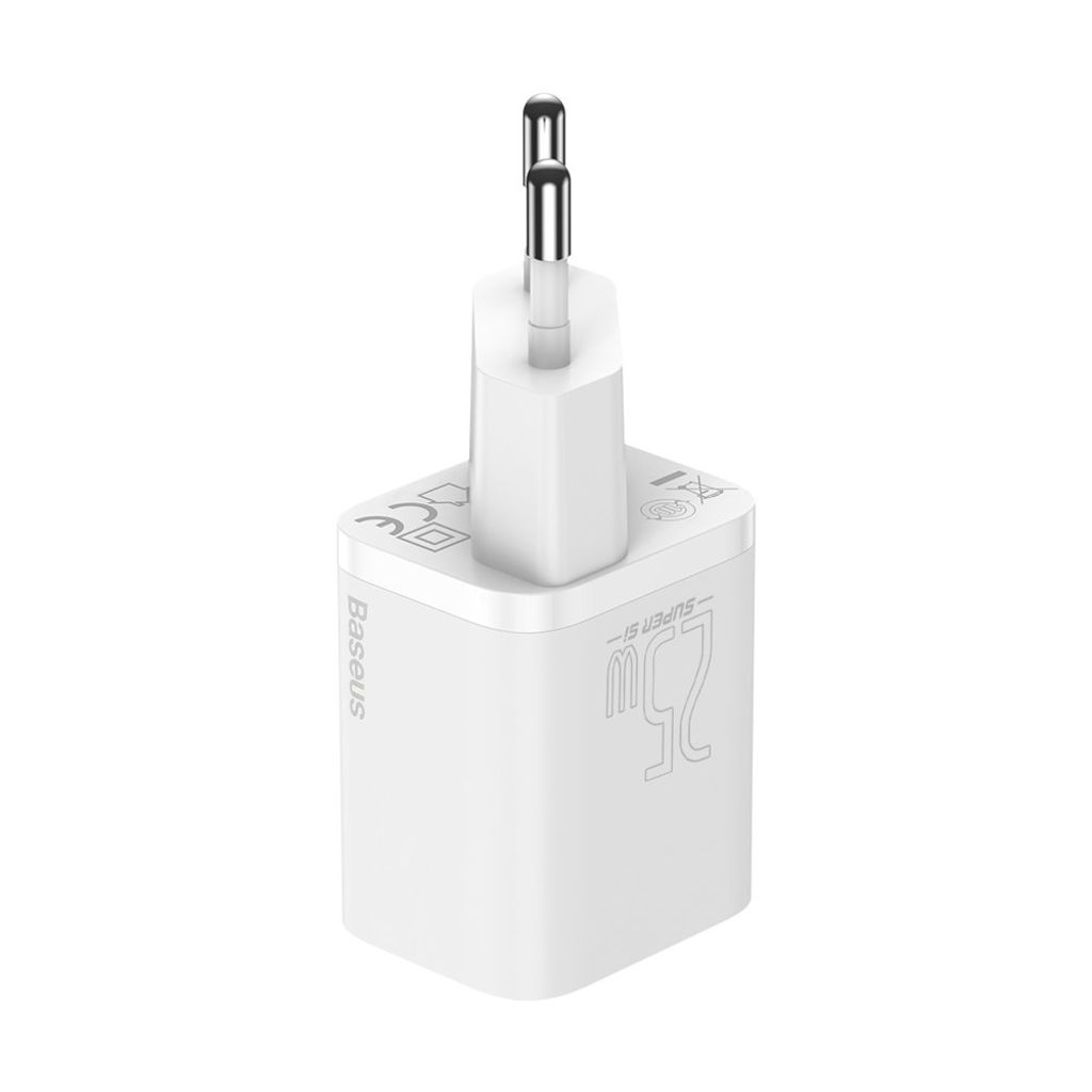 Baseus Super Si 1C vegglader USB Type C 25W PD Quick Charge hvit