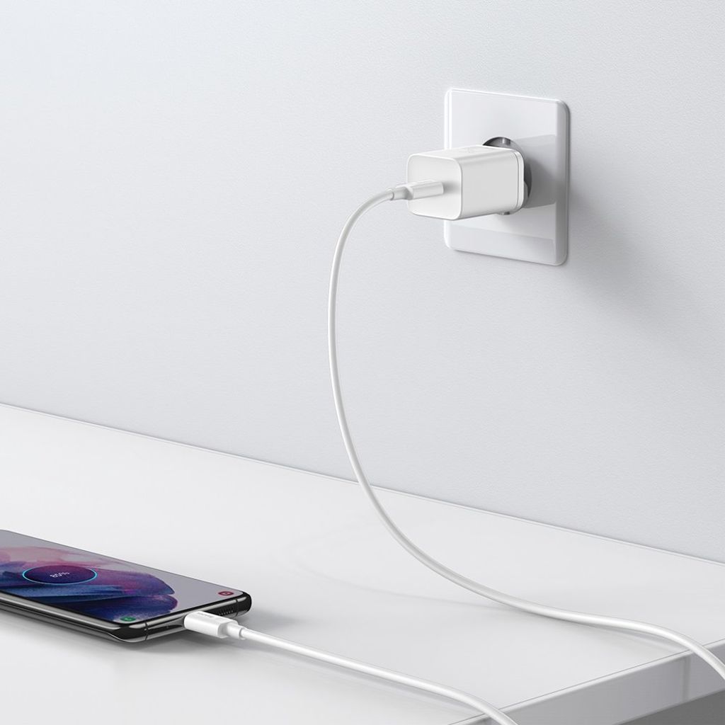Baseus Super Si 1C vegglader USB Type C 25W PD Quick Charge hvit