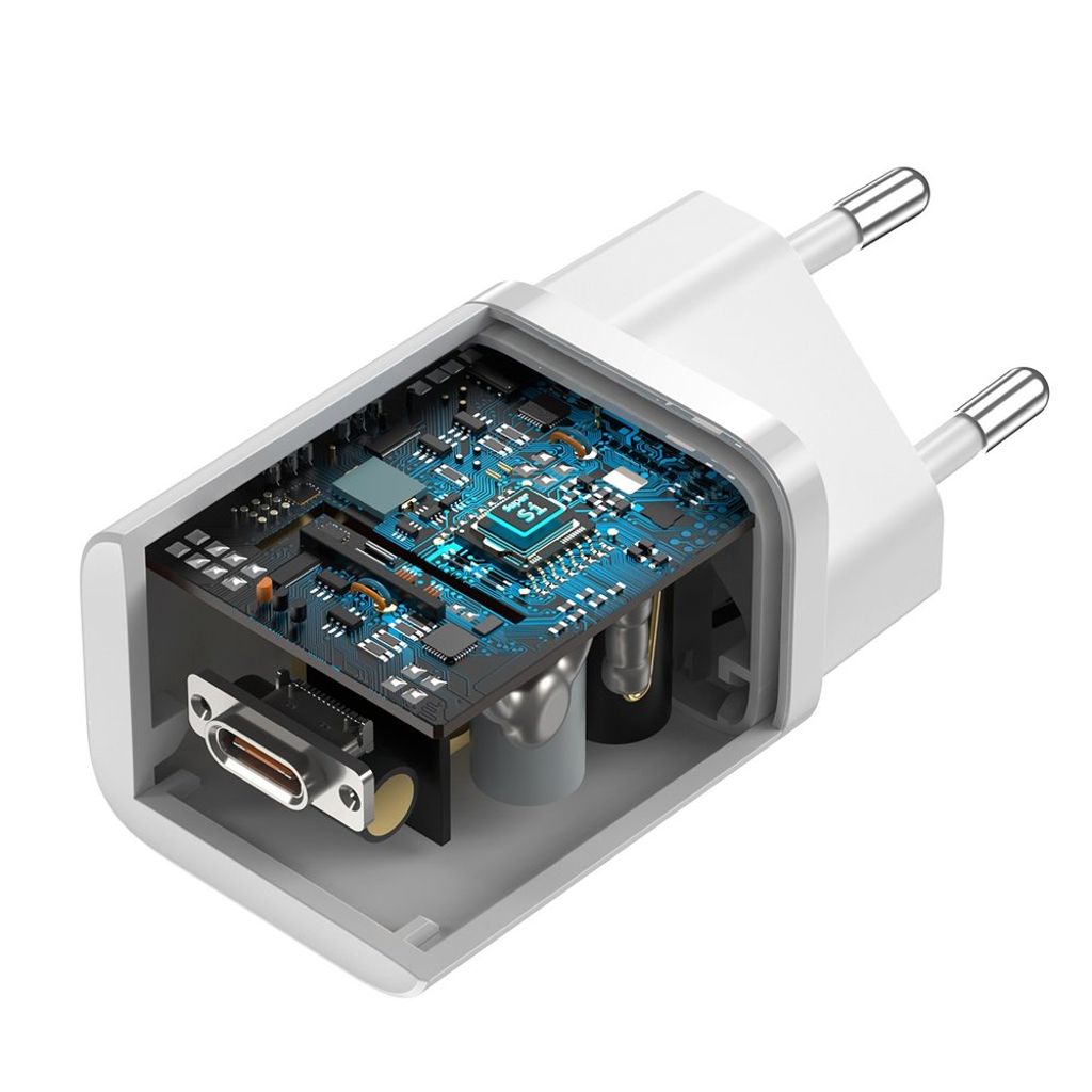 Baseus Super Si 1C vegglader USB Type C 25W PD Quick Charge hvit