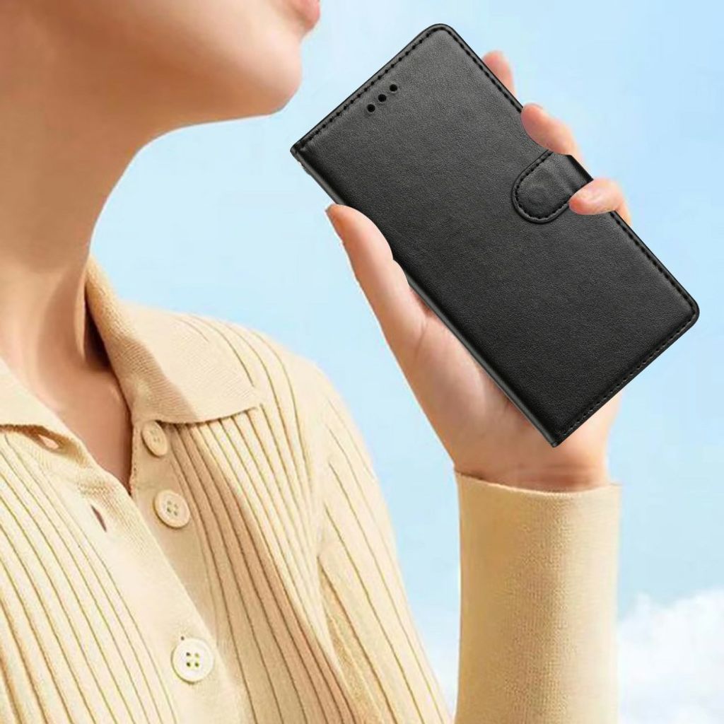 iPhone 18 Pro/17 Pro Plånboksfodral med Korthållare/Handledsrem - Svart