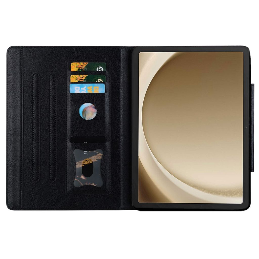 Samsung Galaxy Tab A11 Plus / A9 Plus Fodral i PU-läder - Svart