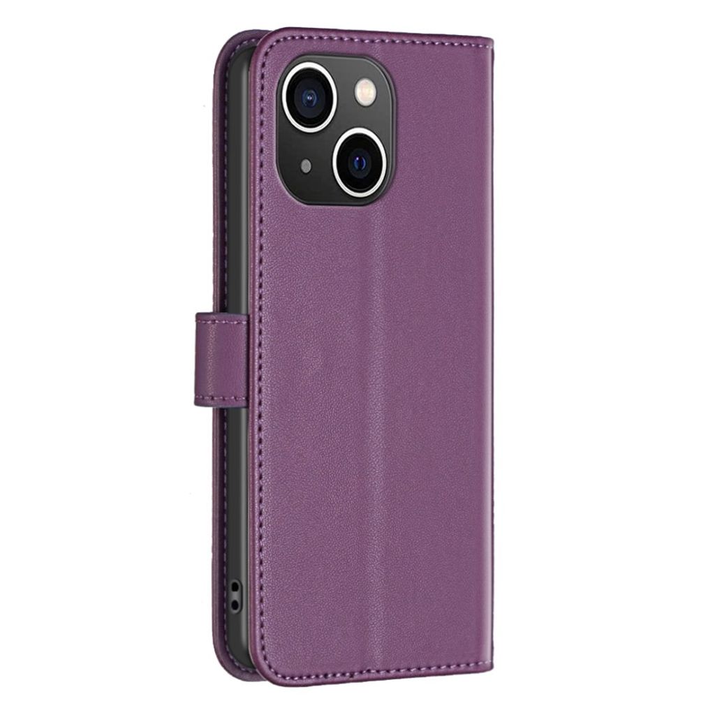 BINFEN COLOR iPhone 15 Wallet Cover Stand - Dark Purple