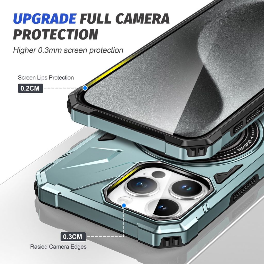 iPhone 12 Pro Max Cover med Ringholder - Grøn