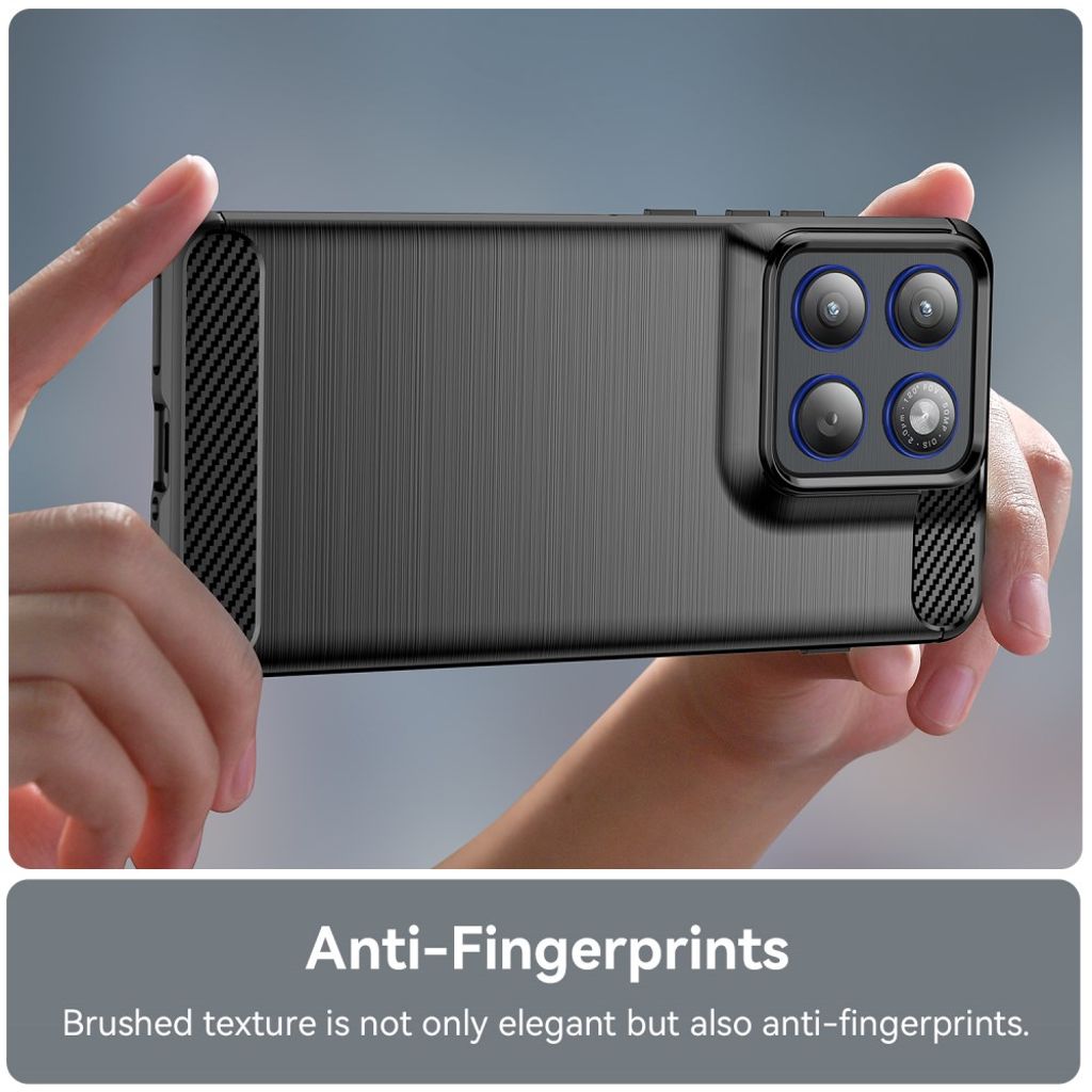 Motorola Edge 70 5G TPU Case Carbon Fiber Texture Brushed - Black