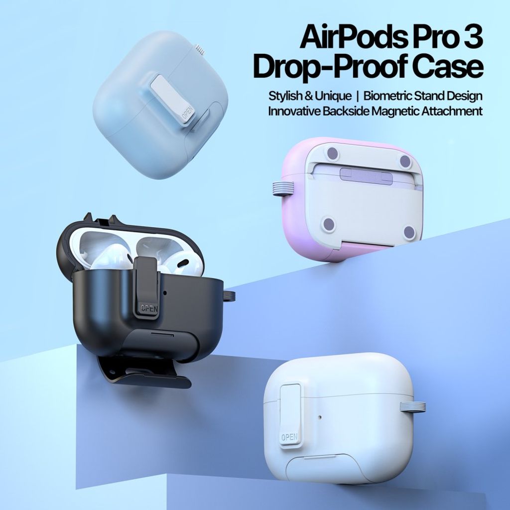 DUX DUCIS AirPods Pro 3 hodetelefondeksel MagSafe og stativ – blå