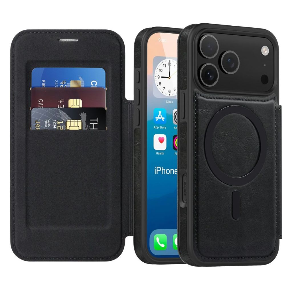 iPhone 17 Pro Max MagSafe Cover with Card Slots - Black