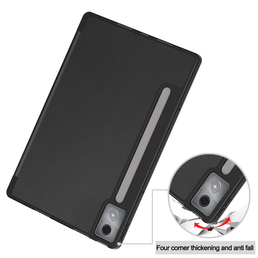 Lenovo Idea Tab Pro Tri-Fold Etui med Stativ og Pennespor – Svart