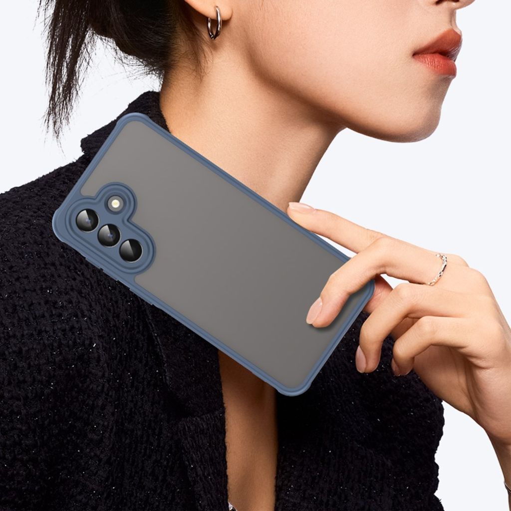 Samsung Galaxy A57 5G Cover Frostet Gennemsigtig - Blå