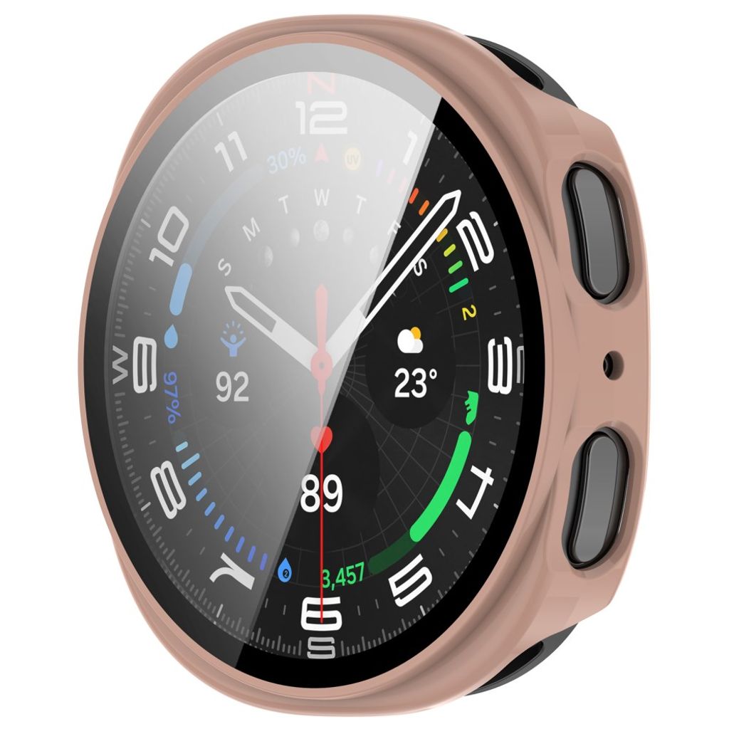 Samsung Galaxy Watch9 40mm Deksel med skjermbeskytter i glass - Rosa