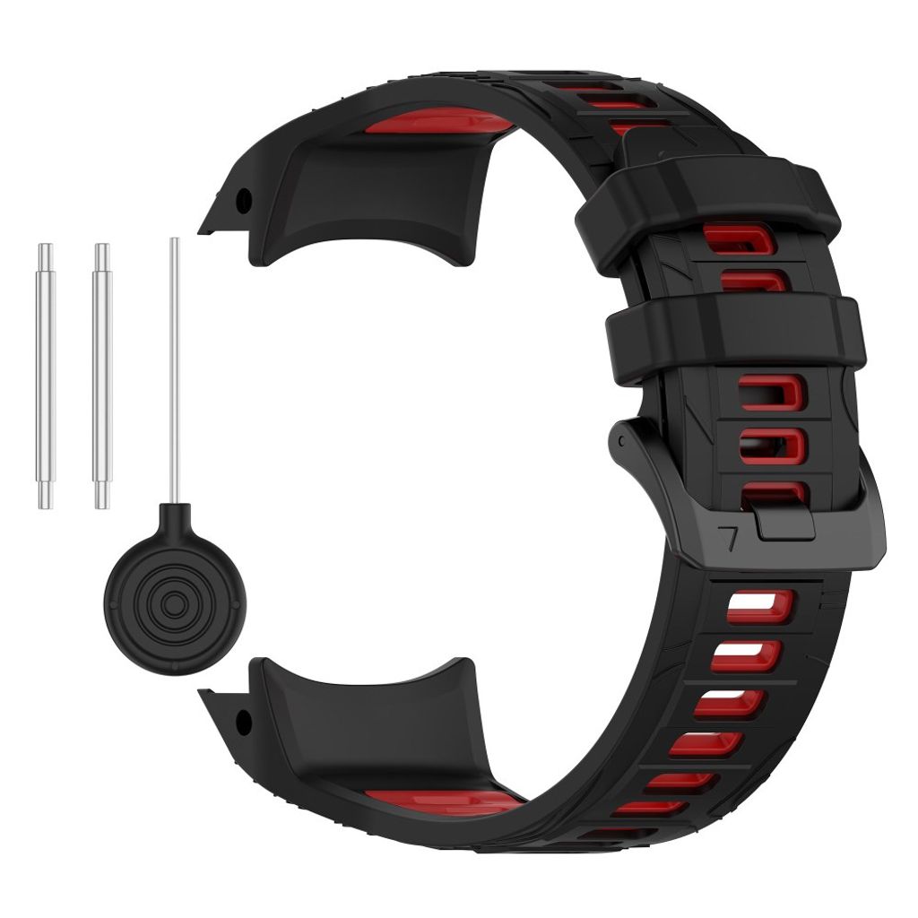 Garmin Instinct 3 45mm Silikone Urrem - Sort/Rød