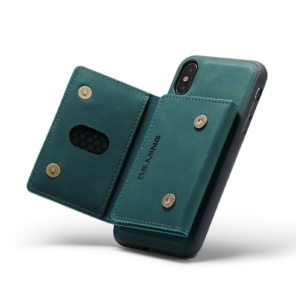 DG.MING iPhone XS Max Pungcover Stødsikker Stativ - Grøn