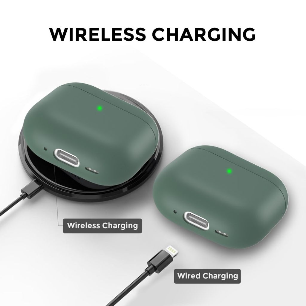 AHASTYLE Apple AirPods 4 Silikonskal Stötsäker – Grön