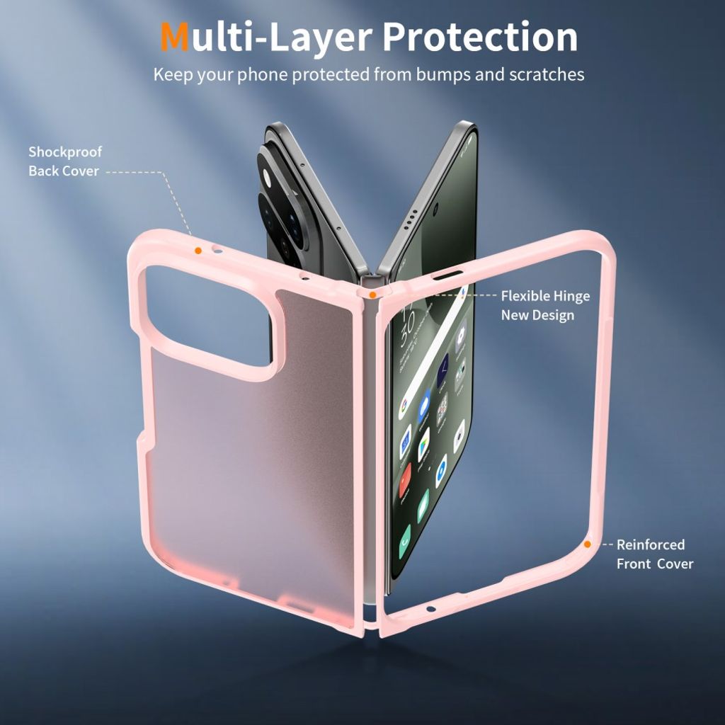 Google Pixel 11 Pro Fold Skal med akrylbaksida - Rosa