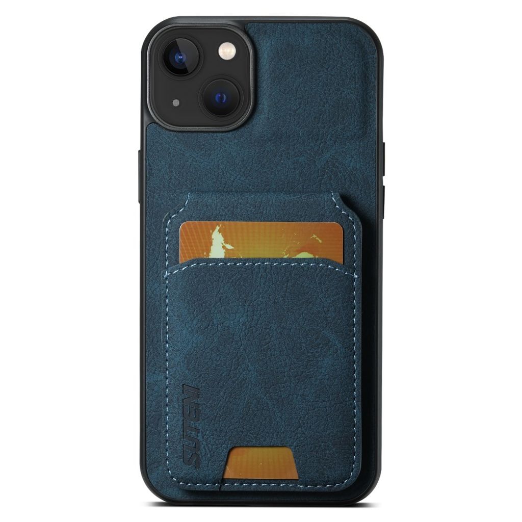 SUTENI iPhone 14 Lompakkokuori Kortin Haltijalla – Sininen