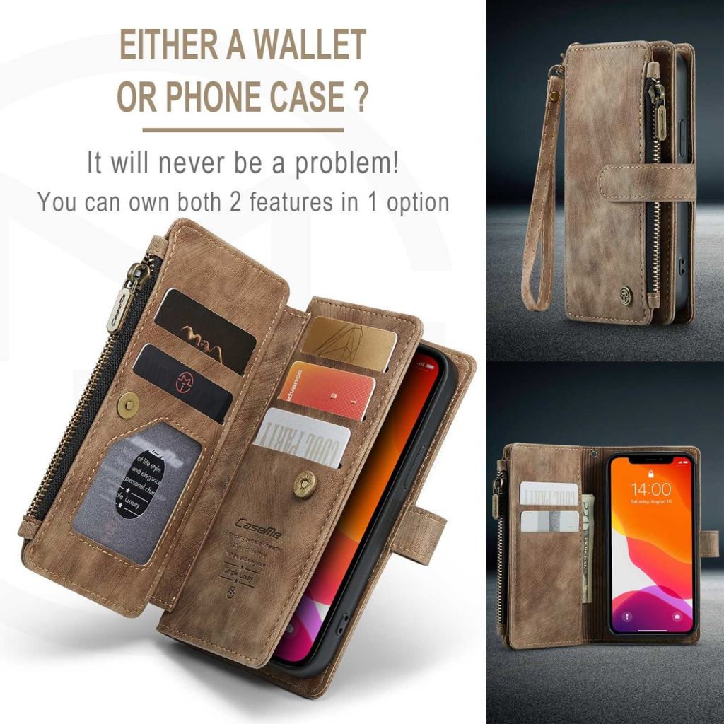 CASEME iPhone 12 Mini Cover with Stand - Brown