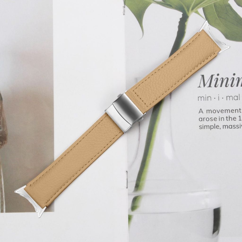 Google Pixel Watch 4 41 mm jne. kellonranneke nahkaa - vaaleanruskea