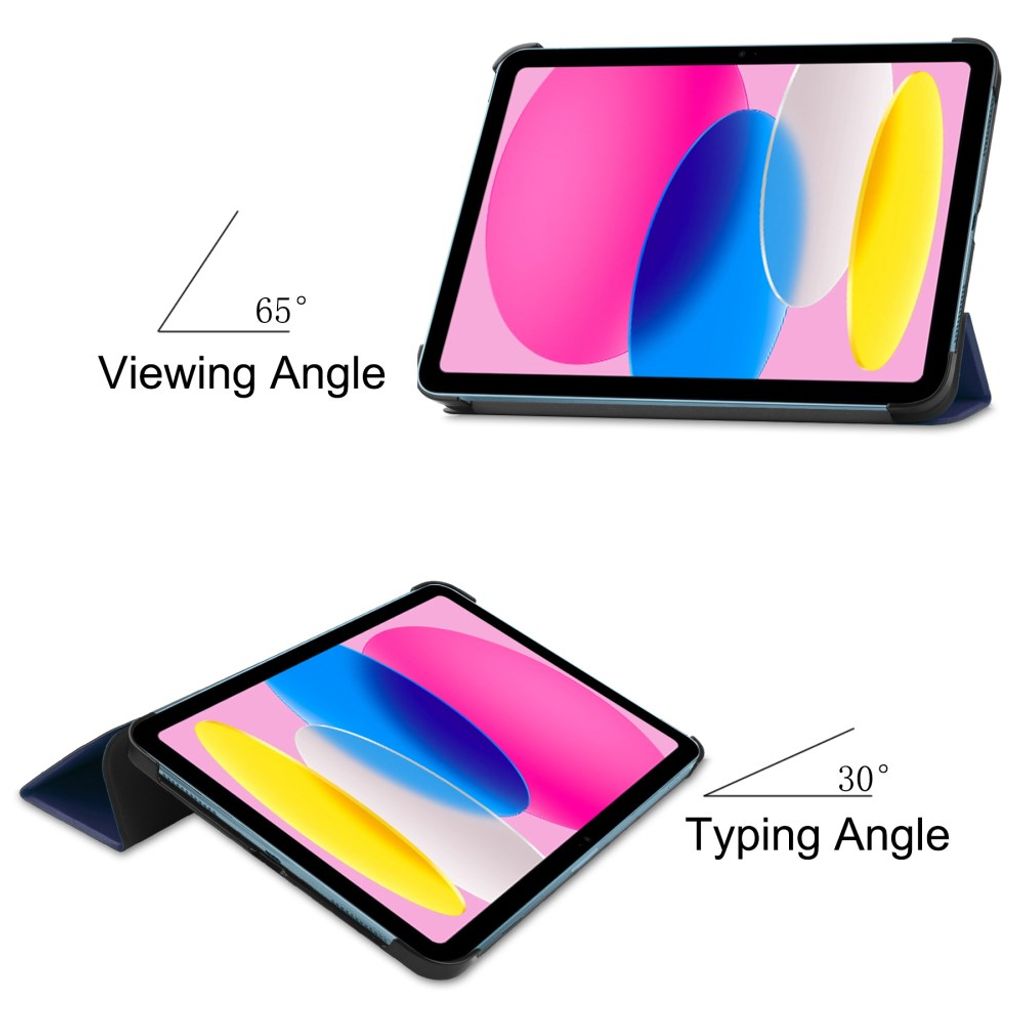 iPad A16 11" 2025 / 10.9" 2023 Tri-fold flip cover - Blå