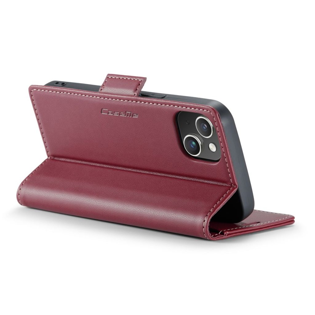 CASEME iPhone 14 023 RFID-blokerende Pungetui – Rød