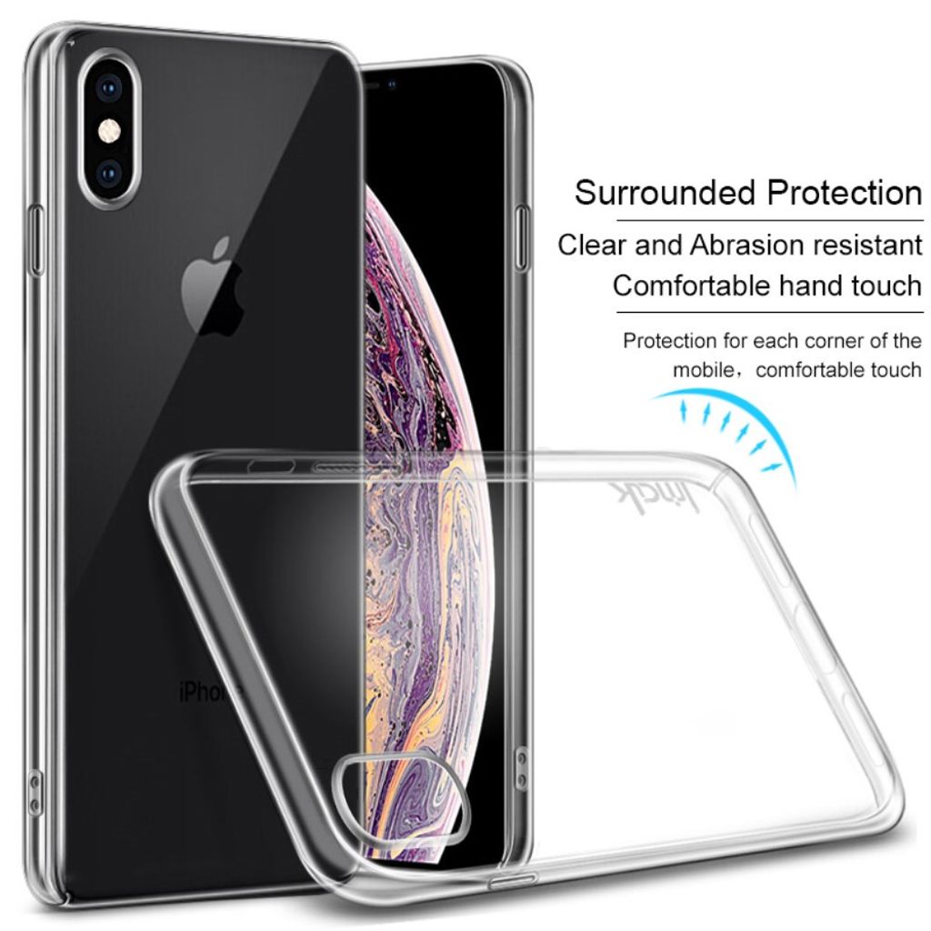 IMAK iPhone XS Max Cover med Skærmbeskyttelse – Gennemsigtig
