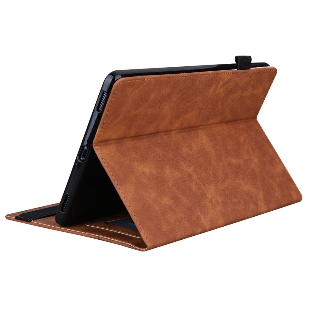 Samsung Galaxy Tab S12 Plus Folio flip cover med kortlommer - Brun