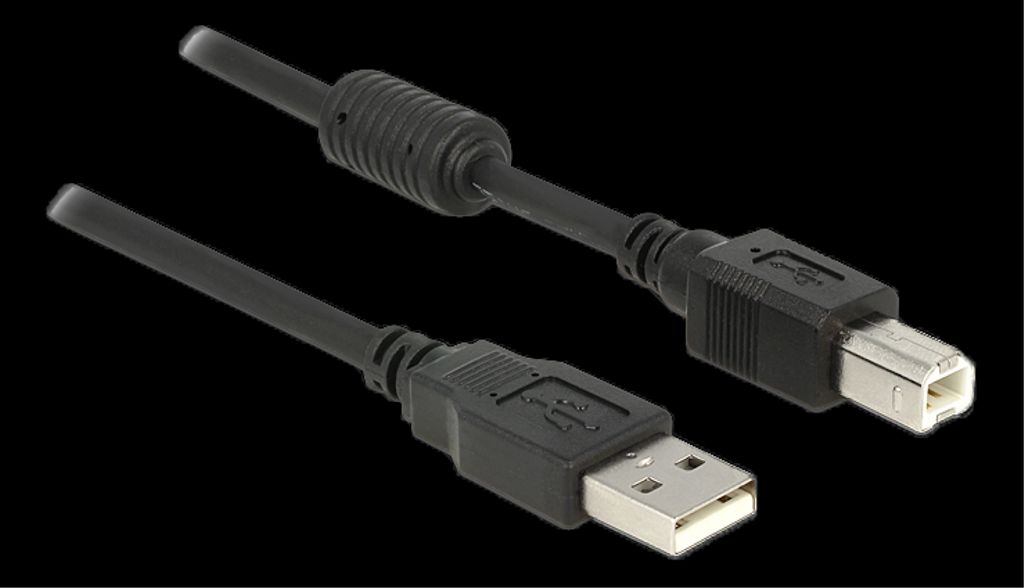 Tulostinkaapeli USB 2.0 tyyppi A uros tyypin B uros, 1 m - musta