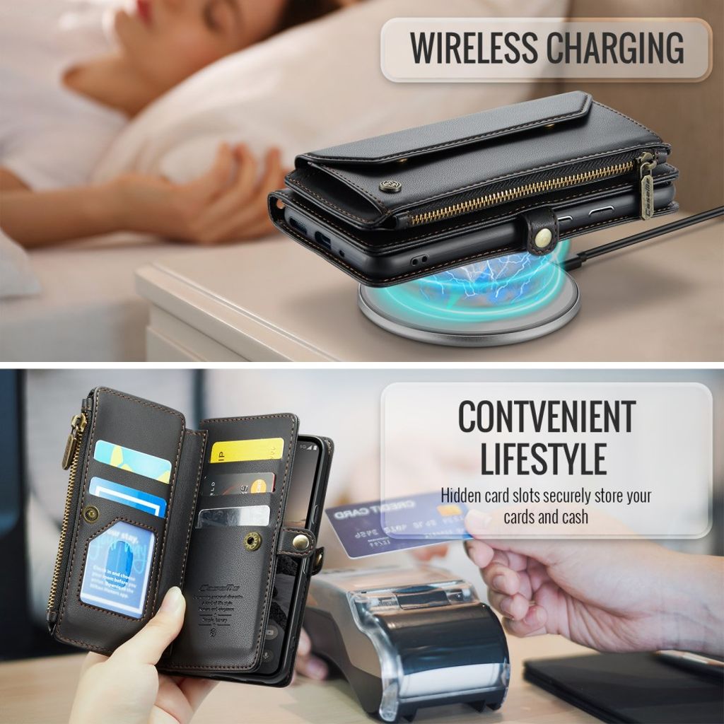 CASEME Google Pixel 10 Pro / Pixel 10 Etui med 10 Kortplads - Sort