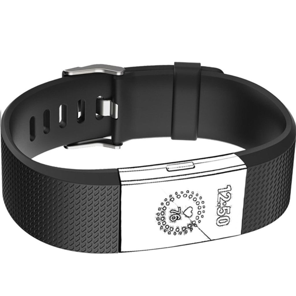 Fitbit Charge 2 Klokkereim Silikon – Svart