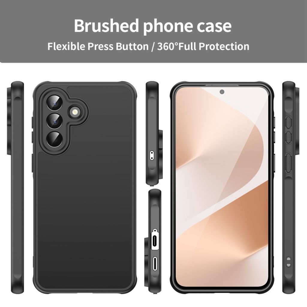 Samsung Galaxy A57 5G Cover Frostet Gennemsigtig - Sort