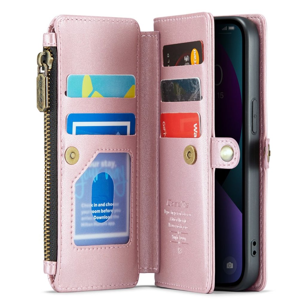 iPhone 13 Wallet Cover Card Slots - Pink
